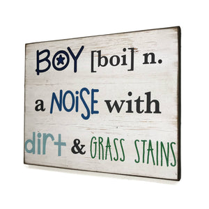 Definition of Boy wall plaque