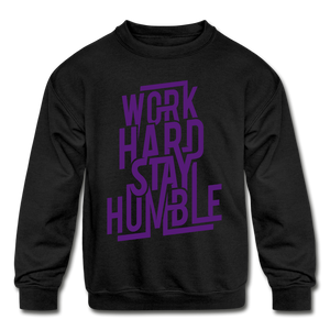 Work Hard Stay Humble Crewneck - black