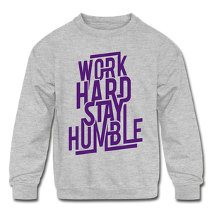 Work Hard Stay Humble Crewneck - heather gray