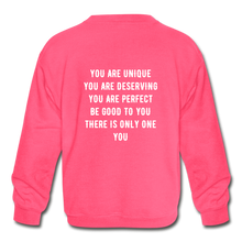 Load image into Gallery viewer, BE YOU Crewneck Sweatshirt - neon pink
